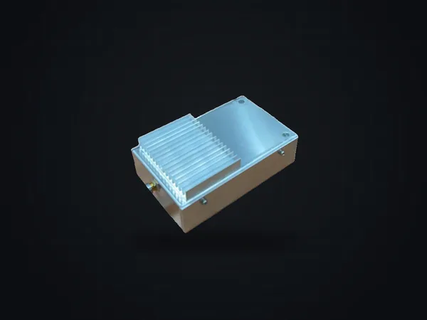 HRM-110 modem in finned aluminum enclosure